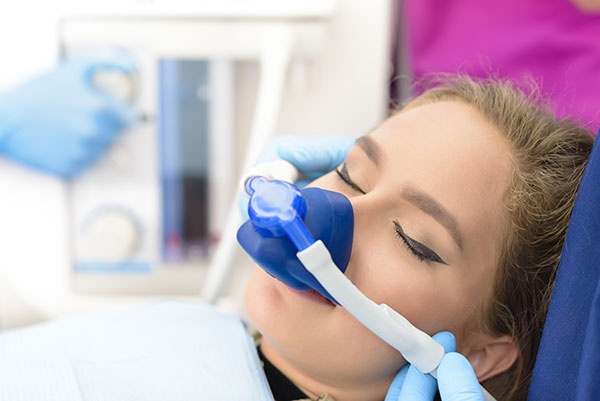 young lady undergoing sleep dentistry for dental work